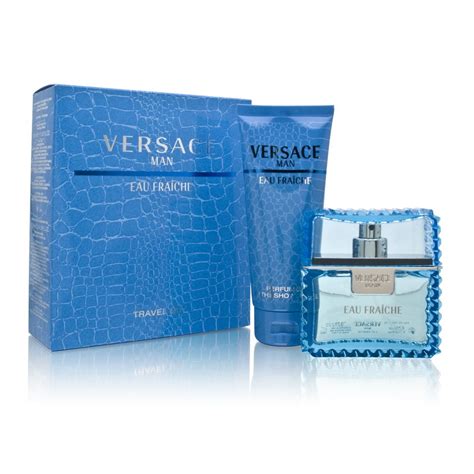 versace man eau fraiche guft set by versace|Versace cologne gift set men.